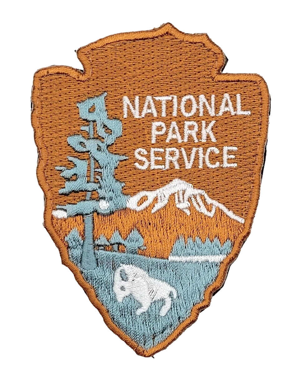 Discontinued Park Service Tactical Embroidered Patch - 3.5" X 2.5" With Hook Fastener