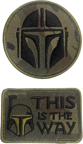 This is The Way 2 Piece Stormtrooper Camo 3x2 Inch Hook Fastener Patch for Backpacks, Range Bags, Clothes, Hats, and More…