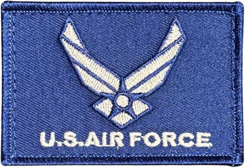 U.S Air Force Light Blue 3x2 Inch Hook Fastener Embroidered Patch for Backpacks, Range Bags, Clothes, Hats, and More…