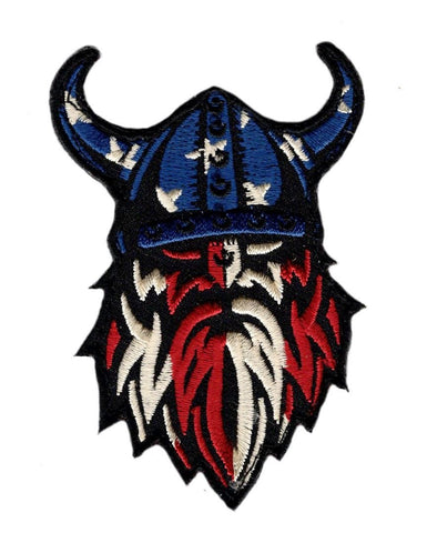 American Flag Viking Patch (Embroidered Hook)
