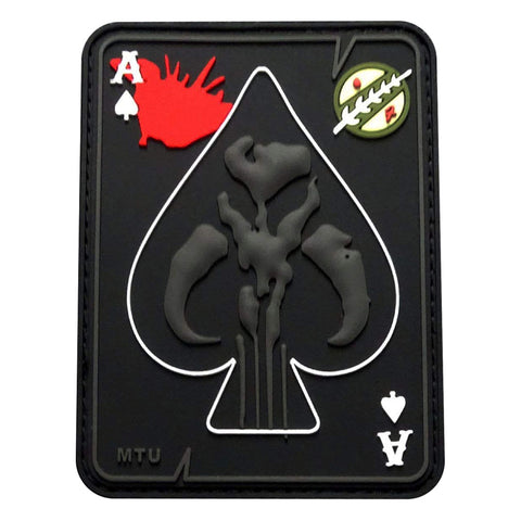 Mandalorian Bounty Hunter Ace of Spades Dead Card Patch (PVC)