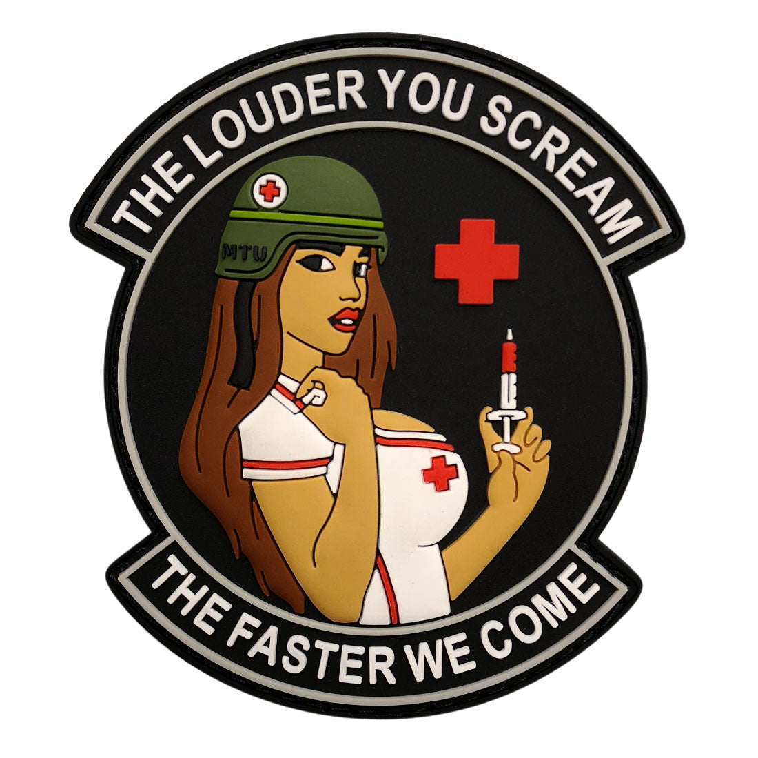 Anime Medical Military Emblem 'louder You Scream Faster We Come',  Embroidered Morale Patch 