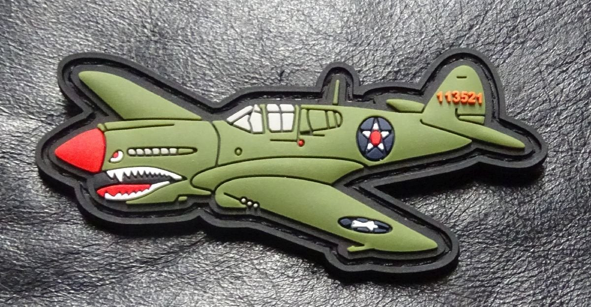 Flying Tigers P-40 Warhawk WWII Fighter Plane Patch (PVC) – MILTACUSA