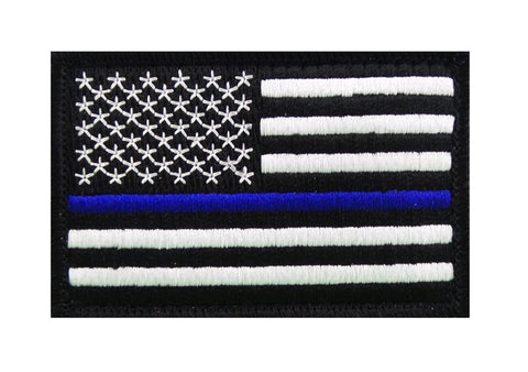 Thin Blue Line Patch (Embroidered Hook)