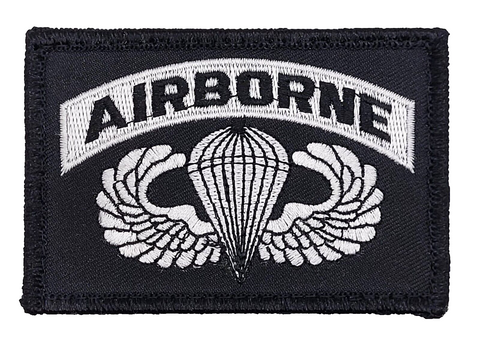 Miltacusa Airborne Jump Wings Paratrooper Hook Fastener Patch (3.5 X 2.25)