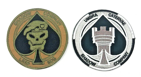 Call of Duty Spade Shadow Company 2 piece Patch (3.5 X 3.5 - Hook Backing -SC1,2)