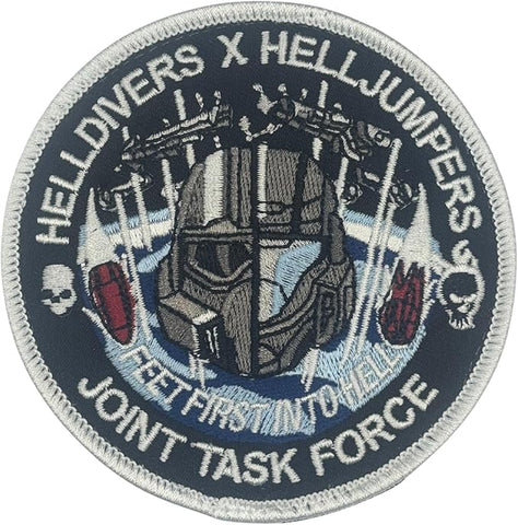 Jump in Hell Hook Fastener 3.5 inches Embroidered Patch