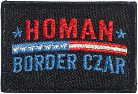 Homan Border Czar Patch 3x2 Inch Hook Fastener Backing for Backpacks, Range Bags, Clothes, Hats, and More…