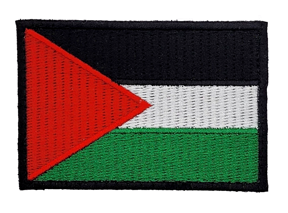 Palestine Flag Tactical Embroidered Patch (Hook Fastener) 3.0 x 2.0 in ...