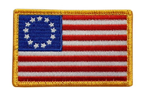 Betsy Ross USA American Flag Patch [“Hook® brand” Fastener - 3.0 X 2.0 BS-5]