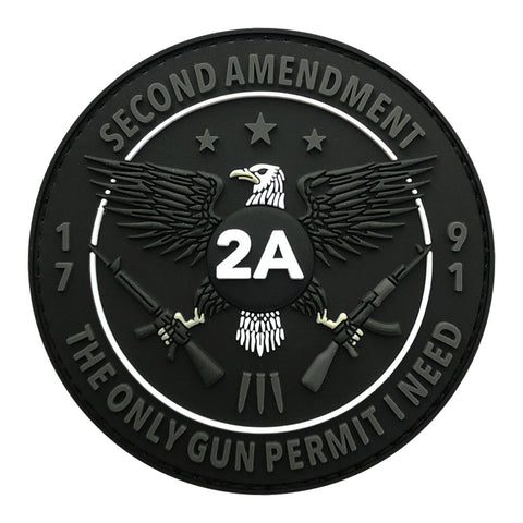 2nd Amendment 1791 US Constitution America Gun Permit Patch