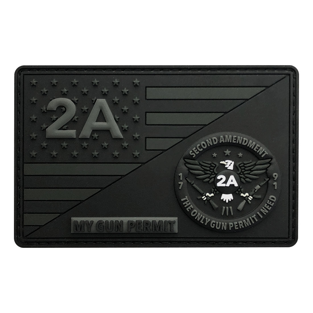 2nd Amendment 1791 US Constitution America Gun Permit Patch (PVC ...