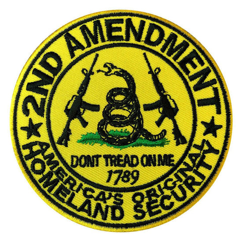 2ND Amendment Homeland Security Don't Tread on Me Patch [Hook Fastener-PA7]