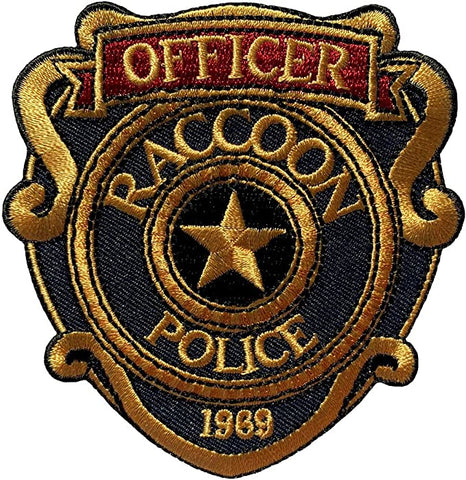 Raccoon Police Officer Patch (3.5 inch-Hook Fastener-R5)