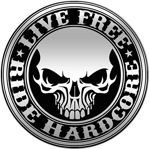 Hot Leathers Men's Hardcore Stencil Skull Pewter Biker Pin
