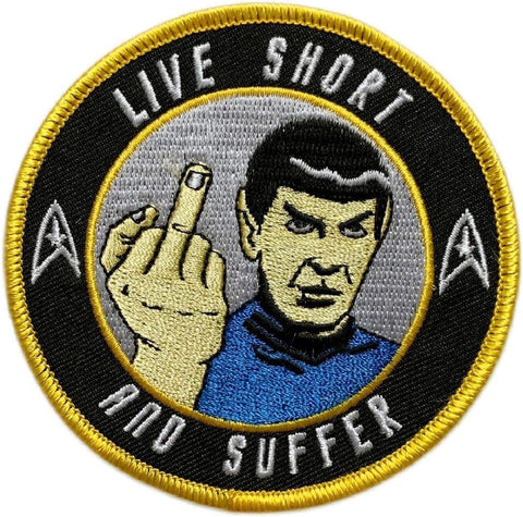 Spock Space Live Short and Suffer Embroidered Patch [Iron on Sew on]