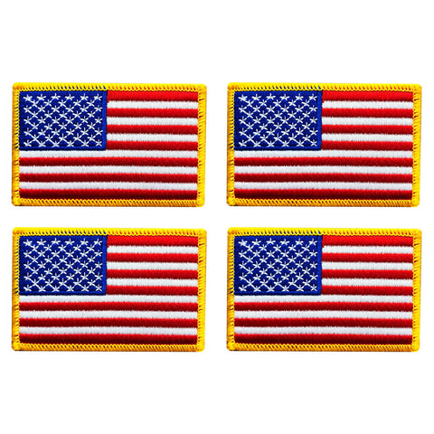 American Flag 4pc Patch Set