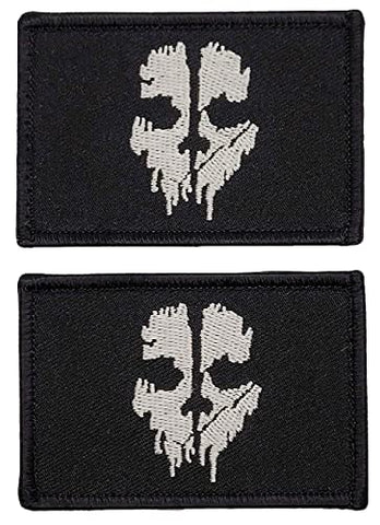 Call of Duty Ghost Skull Patch [2PC Bundle - Hook Fastener Backing - G4]