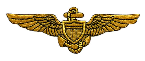 Naval Aviator Pilot Wings Patch [“Hook Brand” Fastener - 4.0 X 1.5 -PW5]