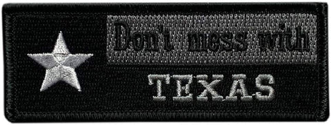 Don't Mess with Texas Flag Patch ["Hook Brand" Fastener - 4.0 X 1.5 -DT7]