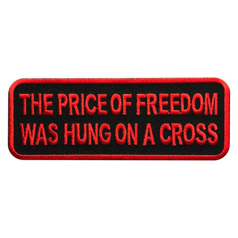 Price Of Freedom Patch (Iron On) (Red)