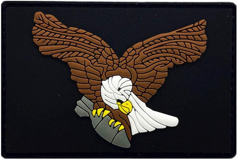 Eagle with Bomb Patch [PVC Rubber- “Hook Brand” Fastener-EB1]