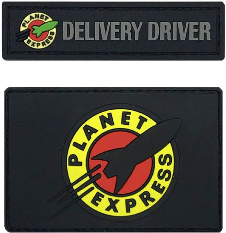 Futurama Planet Express Patch [2PC Bundle - PVC Rubber- “Hook Brand” Fastener-PE5,PER1]