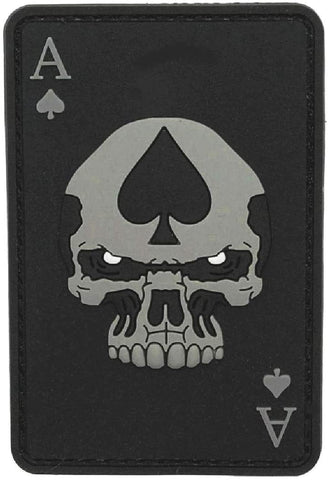 Dead Man's Hand Ace of Spades Dead Card Patch [“Hook Brand” Fastener - 3D PVC Rubber- YS6 ]