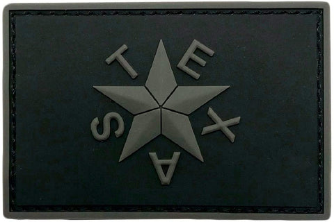 Texas Star Flag Revolution Lone Star TX Patch [PVC Rubber - “Hook Brand” Fastener - TR8]