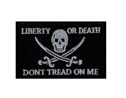 Jolly Roger Liberty or Death Don't Tread On Me Patch Pirate