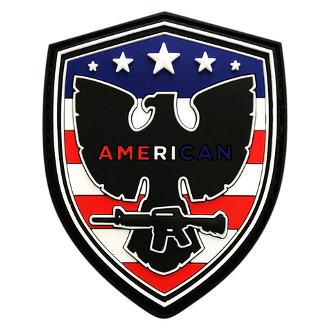American Flag Eagle Patriotic 2nd Amendment Patch (PVC)