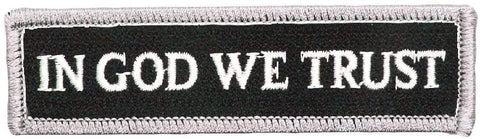 in God We Trust Embroidered Patch [Iron on sew on - 3.75 X 1.0 -MG2]