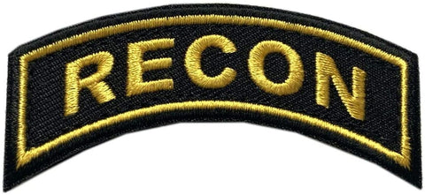 USA Special Forces Recon Rocker Tab Patch ["Hook Brand" Fastener -2.75 X 1.0 inch - B07]