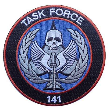 Call of Duty Modern Warfare Task Force 141 Logo [Black/Red] Embroidered PATCH (3.5 Inches)