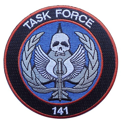 Call of Duty Modern Warfare Task Force 141 Logo Patch [3.5 inch - Hook Fastener Backing -TSK1]