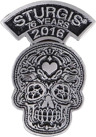 Hot Leather Women's Official 2016 Sturgis Motorcycle Rally Poco Loco Pin (Silver)