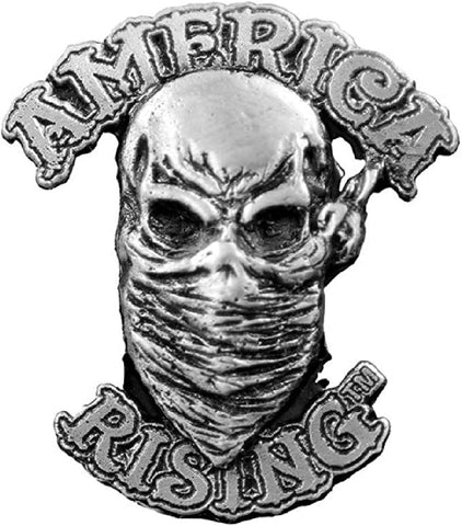 AMERICA RISING SKULL Biker Harley Rider Mc Jacket Vest hat Biker Pin