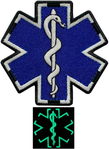 EMT Medic EMS Paramedic Patch [Glow Dark -Iron on Sew on -MG6)