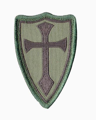 Cross Shield Crusades Patch (Embroidered Hook) (Green)