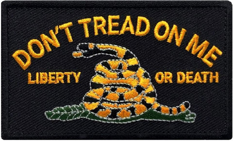 Dont Tread On Me Gadsden Liberty Patch ["Hook Brand" Fastener -3.5 X 2.0 - DL11]