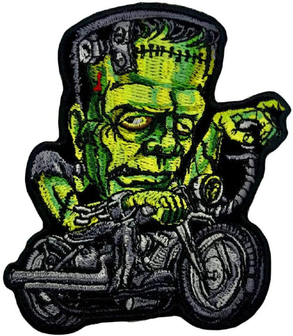 Frankenstein Frankies Sled Embroidered Patch [Iron on Sew on -4.0 X 3.0 inch -FS7]