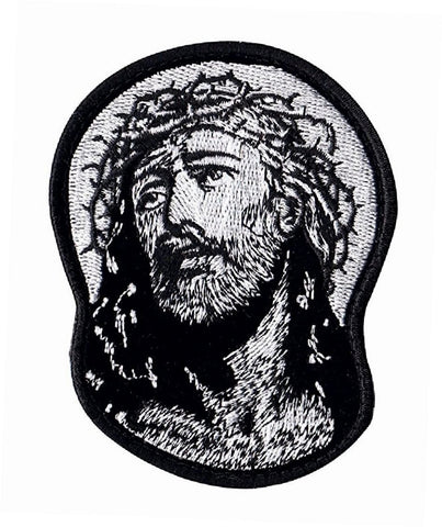 Jesus In Crown Of Thorns Patch (Embroidered Hook)