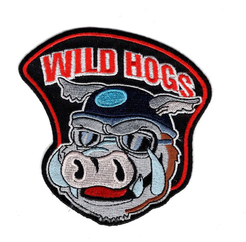 Wild Hogs Embroidered Tactical Hook Patch (Hook Fastener-4.0 X 4.0 - WH7)