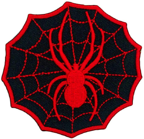 Spider Web Embroidered Patch [Iron on Sew on -3.0 inch -SW2]