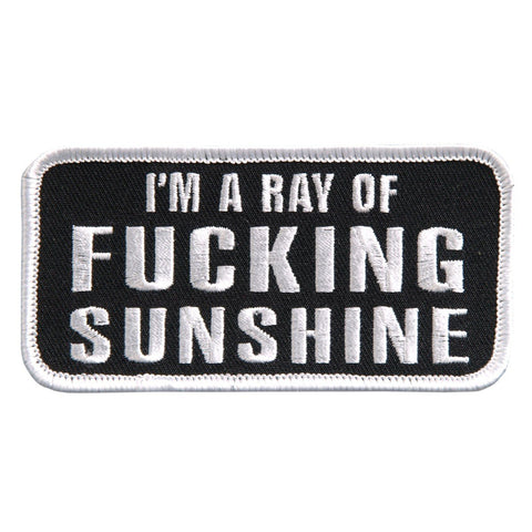 Ray of Sunshine Patch (Iron On) (Black)