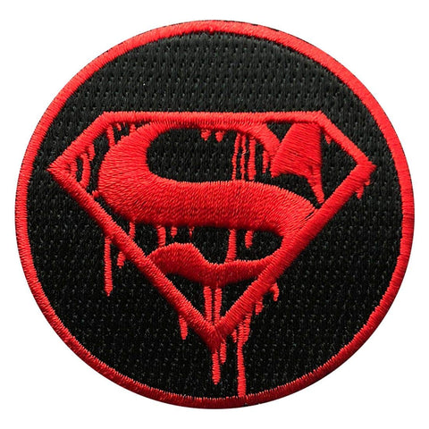 Superman Bleeding Symbol Patch (Embroidered Hook)