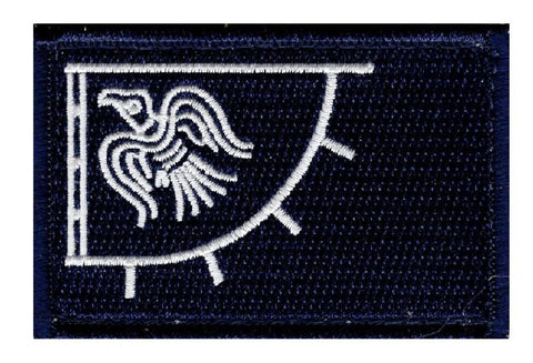 Odin's Raven Flag Patch (Embroidered Hook) (Navy)