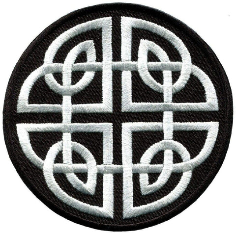 Celtic Knot Irish Tattoo Embroidered Patch [Iron on Sew on -3.0 inch - C2]