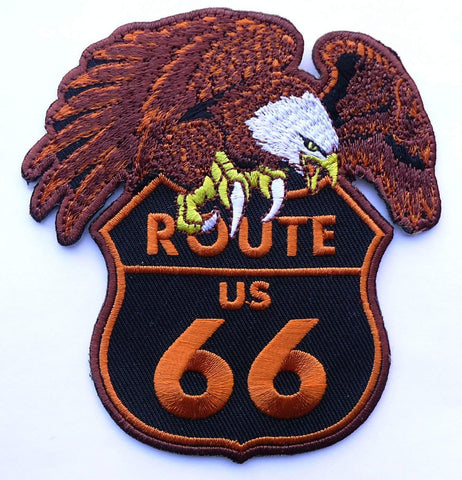 Route 66 Eagle Outlaw Biker Vest Patch [ 4 Inches]