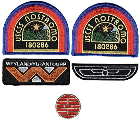 Alien U.S.C.S.S. Nostromo Flight Wings Weyland Yutani Patch (Bundle 5PC-Iron on-sew on)